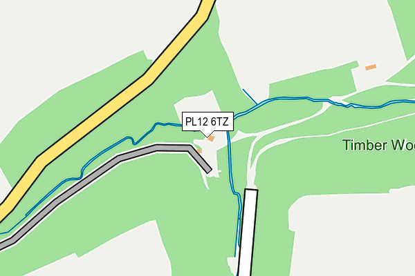 PL12 6TZ map - OS OpenMap – Local (Ordnance Survey)