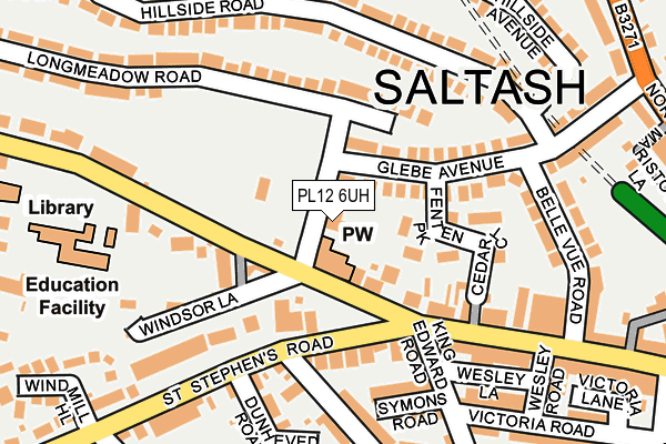 PL12 6UH map - OS OpenMap – Local (Ordnance Survey)