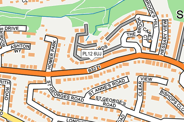 PL12 6UJ map - OS OpenMap – Local (Ordnance Survey)