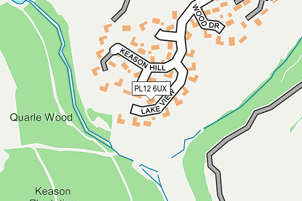 PL12 6UX map - OS OpenMap – Local (Ordnance Survey)