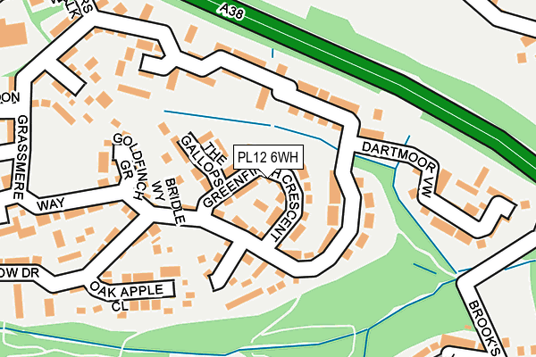 PL12 6WH map - OS OpenMap – Local (Ordnance Survey)