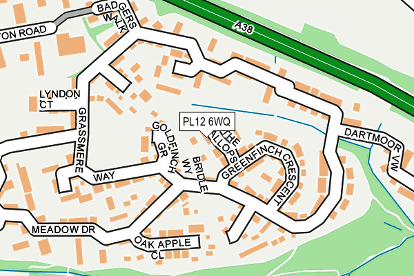 PL12 6WQ map - OS OpenMap – Local (Ordnance Survey)