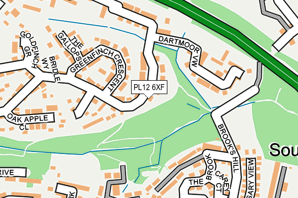 PL12 6XF map - OS OpenMap – Local (Ordnance Survey)