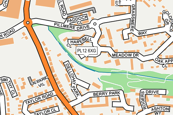 PL12 6XG map - OS OpenMap – Local (Ordnance Survey)