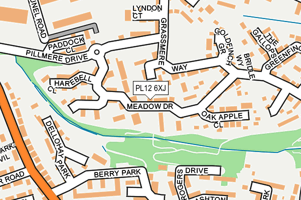 PL12 6XJ map - OS OpenMap – Local (Ordnance Survey)