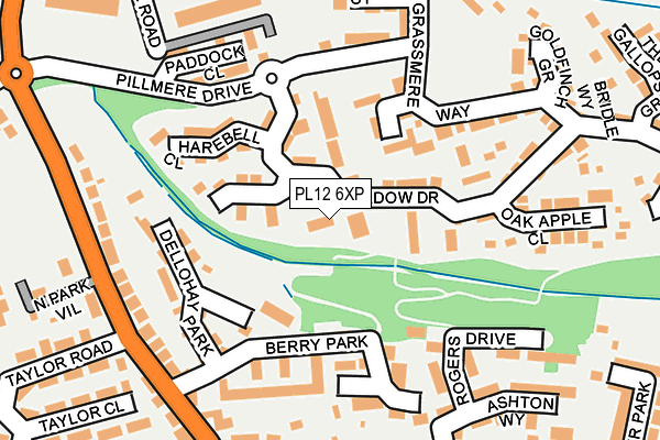PL12 6XP map - OS OpenMap – Local (Ordnance Survey)