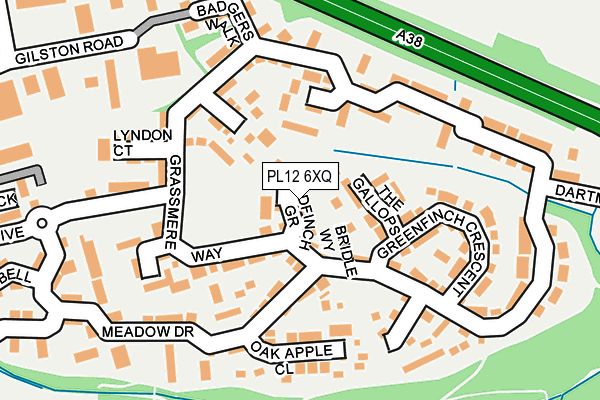 PL12 6XQ map - OS OpenMap – Local (Ordnance Survey)