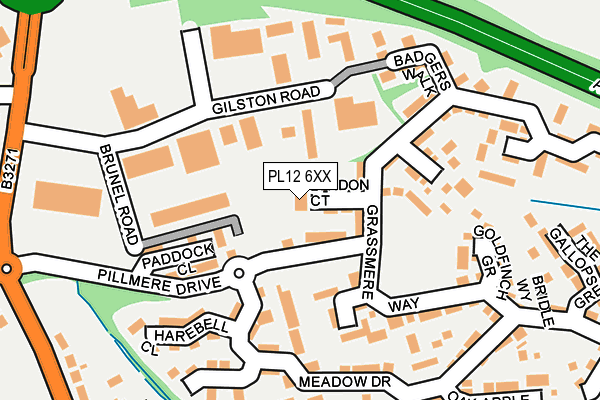 PL12 6XX map - OS OpenMap – Local (Ordnance Survey)