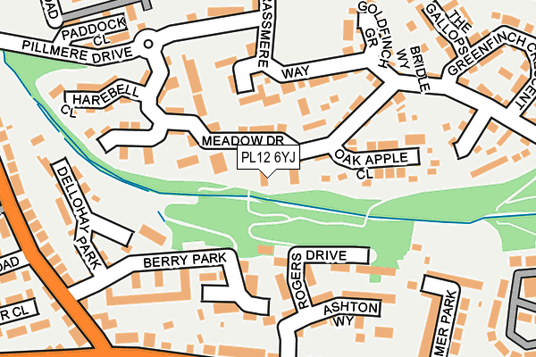 PL12 6YJ map - OS OpenMap – Local (Ordnance Survey)