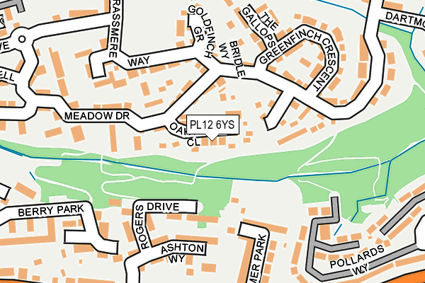 PL12 6YS map - OS OpenMap – Local (Ordnance Survey)