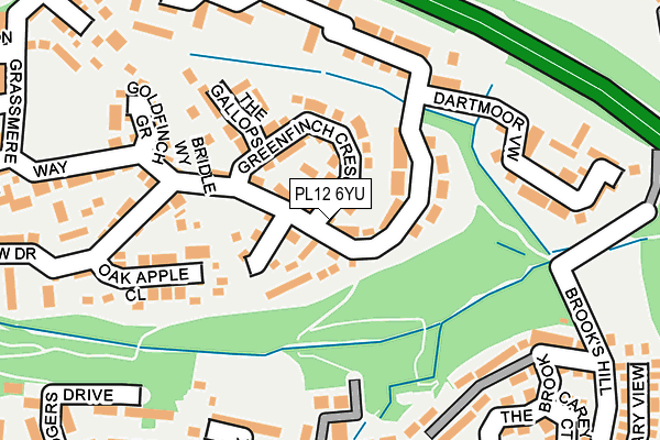 PL12 6YU map - OS OpenMap – Local (Ordnance Survey)