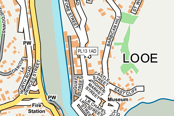 Map of LOOE SEASIDE PROPERTY LIMITED at local scale
