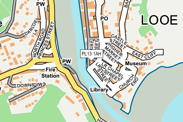PL13 1AH map - OS OpenMap – Local (Ordnance Survey)