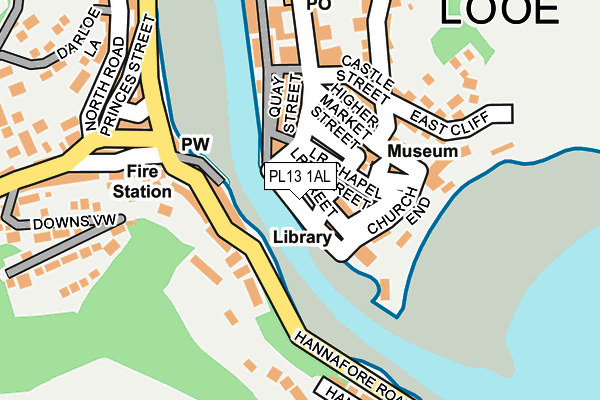 PL13 1AL map - OS OpenMap – Local (Ordnance Survey)