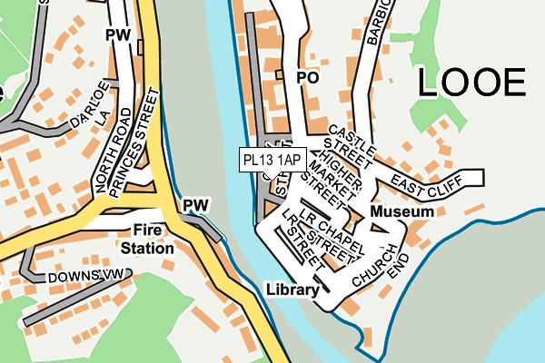 PL13 1AP map - OS OpenMap – Local (Ordnance Survey)