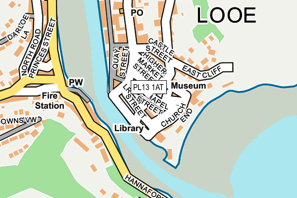 PL13 1AT map - OS OpenMap – Local (Ordnance Survey)