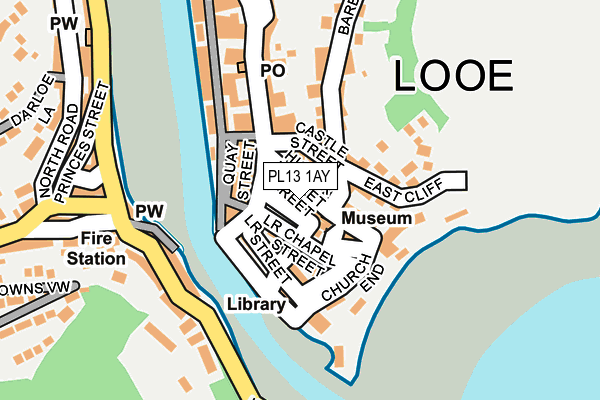 PL13 1AY map - OS OpenMap – Local (Ordnance Survey)