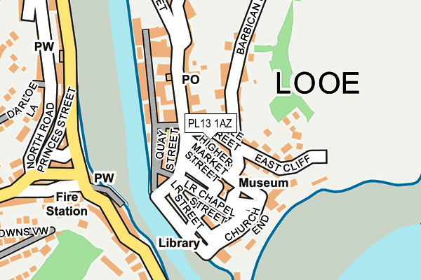 PL13 1AZ map - OS OpenMap – Local (Ordnance Survey)