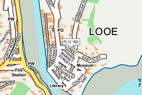 PL13 1BA map - OS OpenMap – Local (Ordnance Survey)