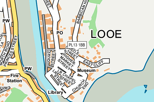 PL13 1BB map - OS OpenMap – Local (Ordnance Survey)