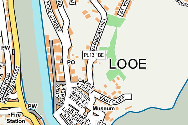 PL13 1BE map - OS OpenMap – Local (Ordnance Survey)