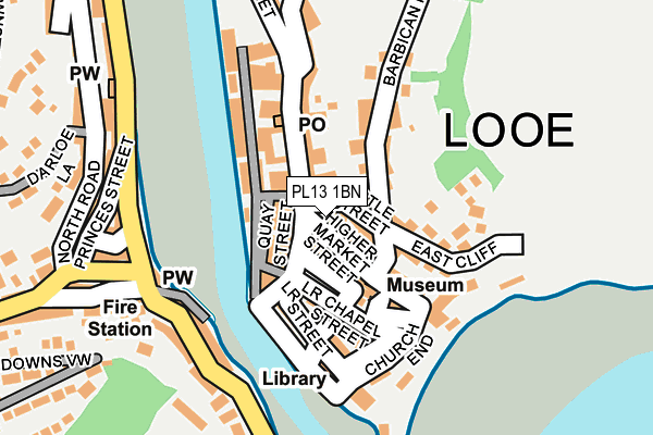 PL13 1BN map - OS OpenMap – Local (Ordnance Survey)