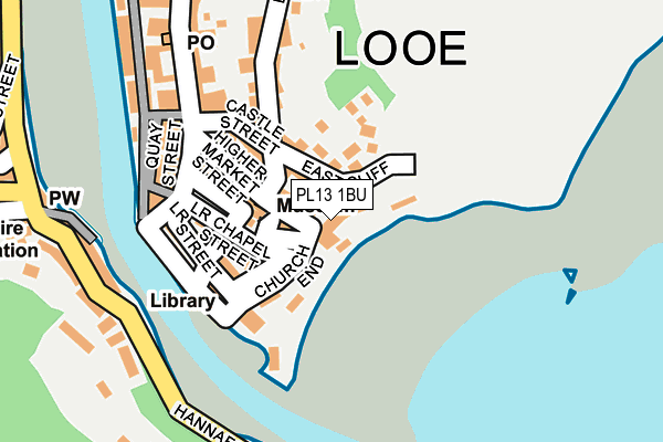 PL13 1BU map - OS OpenMap – Local (Ordnance Survey)