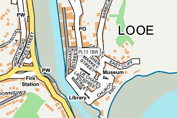 PL13 1BW map - OS OpenMap – Local (Ordnance Survey)