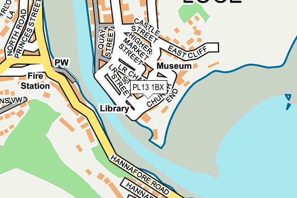 PL13 1BX map - OS OpenMap – Local (Ordnance Survey)