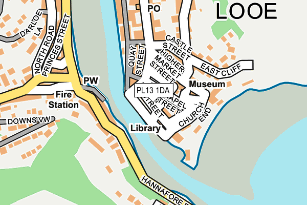 PL13 1DA map - OS OpenMap – Local (Ordnance Survey)