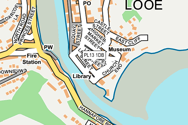 PL13 1DB map - OS OpenMap – Local (Ordnance Survey)