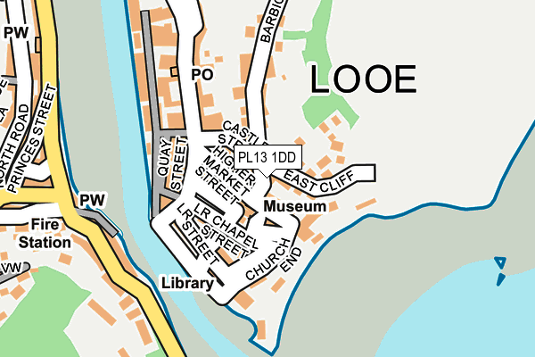 PL13 1DD map - OS OpenMap – Local (Ordnance Survey)