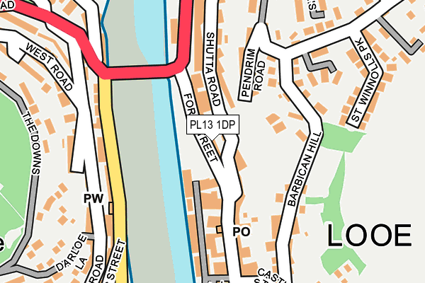PL13 1DP map - OS OpenMap – Local (Ordnance Survey)