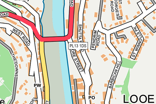 PL13 1DS map - OS OpenMap – Local (Ordnance Survey)