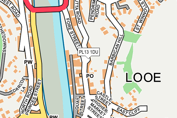 PL13 1DU map - OS OpenMap – Local (Ordnance Survey)