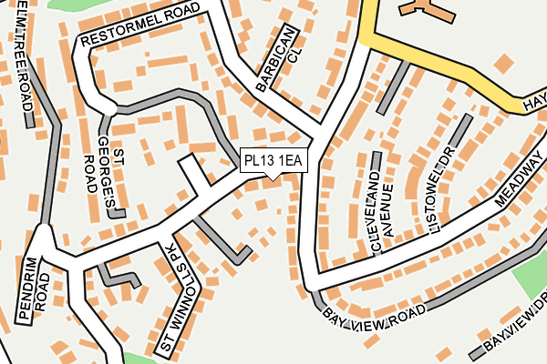 PL13 1EA map - OS OpenMap – Local (Ordnance Survey)