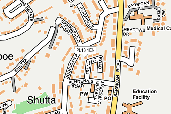 PL13 1EN map - OS OpenMap – Local (Ordnance Survey)