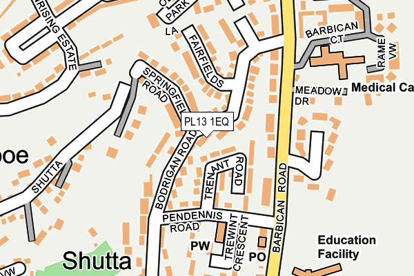 PL13 1EQ map - OS OpenMap – Local (Ordnance Survey)