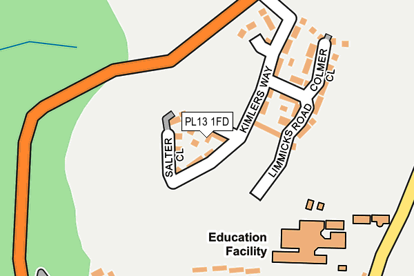 PL13 1FD map - OS OpenMap – Local (Ordnance Survey)