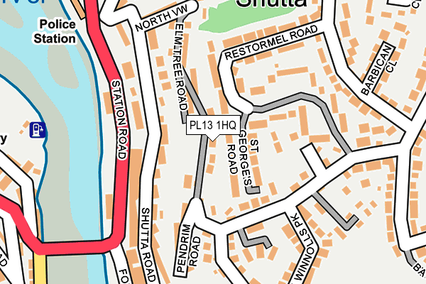 PL13 1HQ map - OS OpenMap – Local (Ordnance Survey)