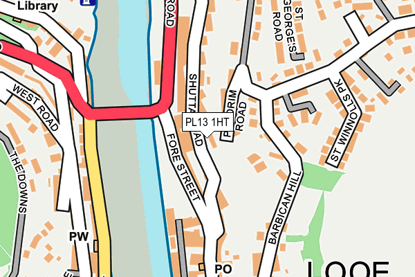 PL13 1HT map - OS OpenMap – Local (Ordnance Survey)