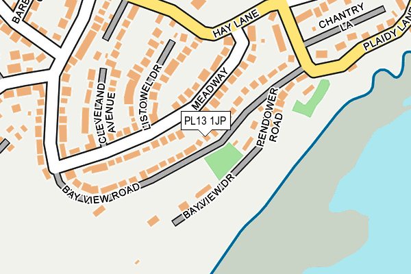 PL13 1JP map - OS OpenMap – Local (Ordnance Survey)
