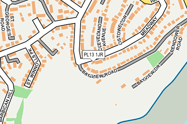 PL13 1JR map - OS OpenMap – Local (Ordnance Survey)