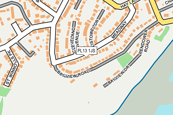 PL13 1JS map - OS OpenMap – Local (Ordnance Survey)