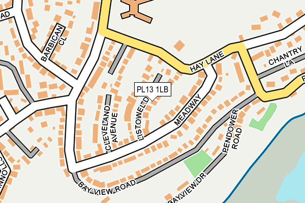 PL13 1LB map - OS OpenMap – Local (Ordnance Survey)