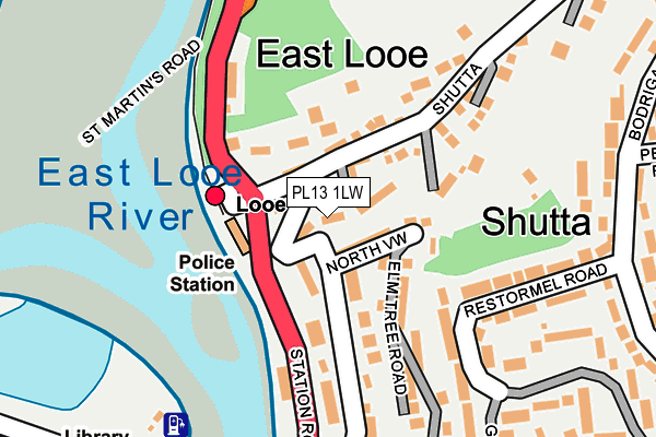 PL13 1LW map - OS OpenMap – Local (Ordnance Survey)