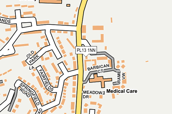 PL13 1NN map - OS OpenMap – Local (Ordnance Survey)