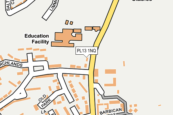 PL13 1NQ map - OS OpenMap – Local (Ordnance Survey)