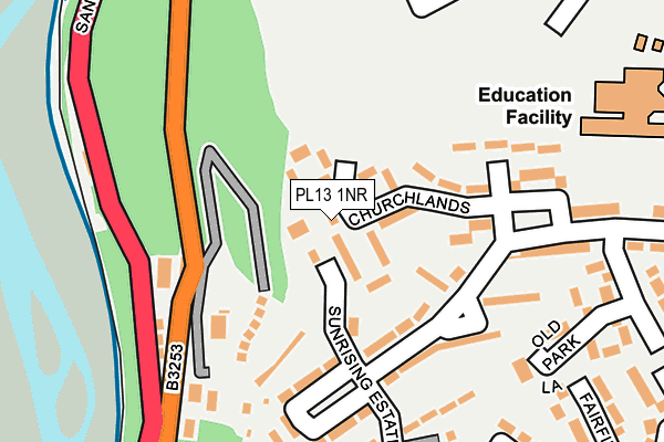 PL13 1NR map - OS OpenMap – Local (Ordnance Survey)