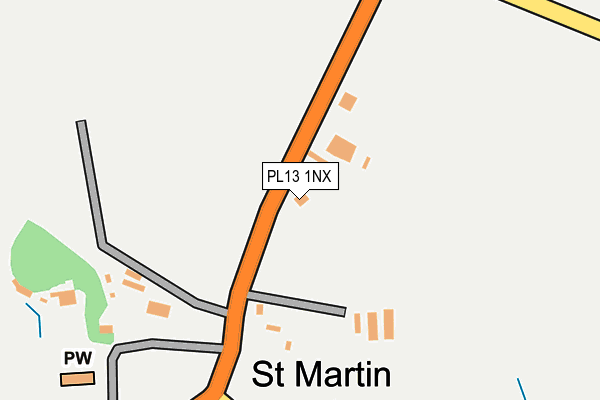 PL13 1NX map - OS OpenMap – Local (Ordnance Survey)